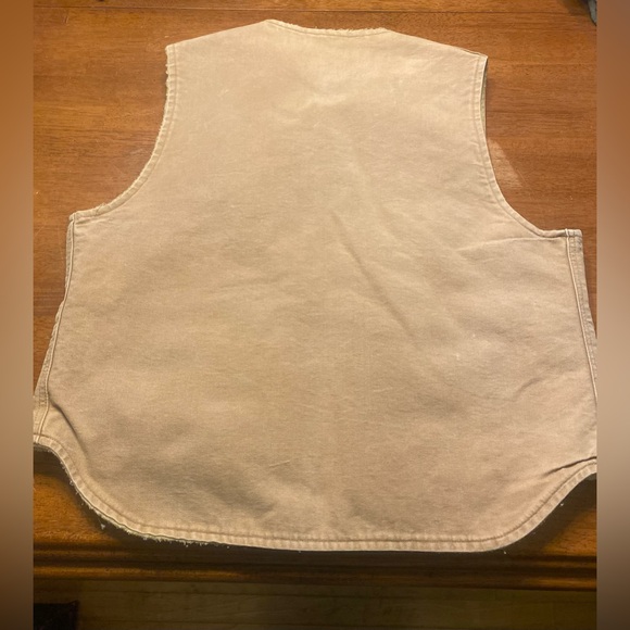 VTG Carhartt Tan Sherpa Lined Vest - Picture 7 of 9
